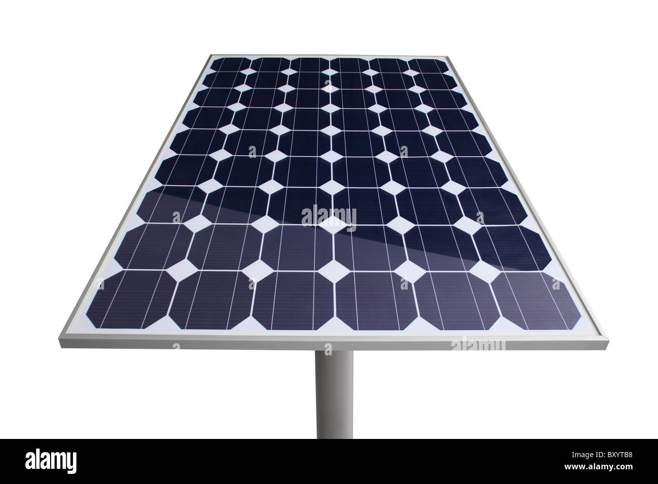 Solar Panel cutout on white background Stock Photo