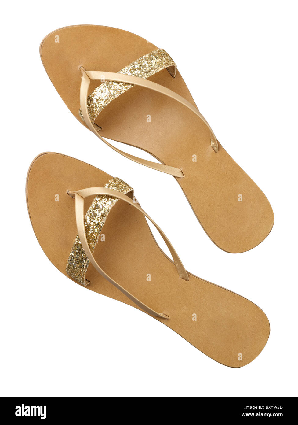a pair of flip flops / thong on white background Stock Photo - Alamy