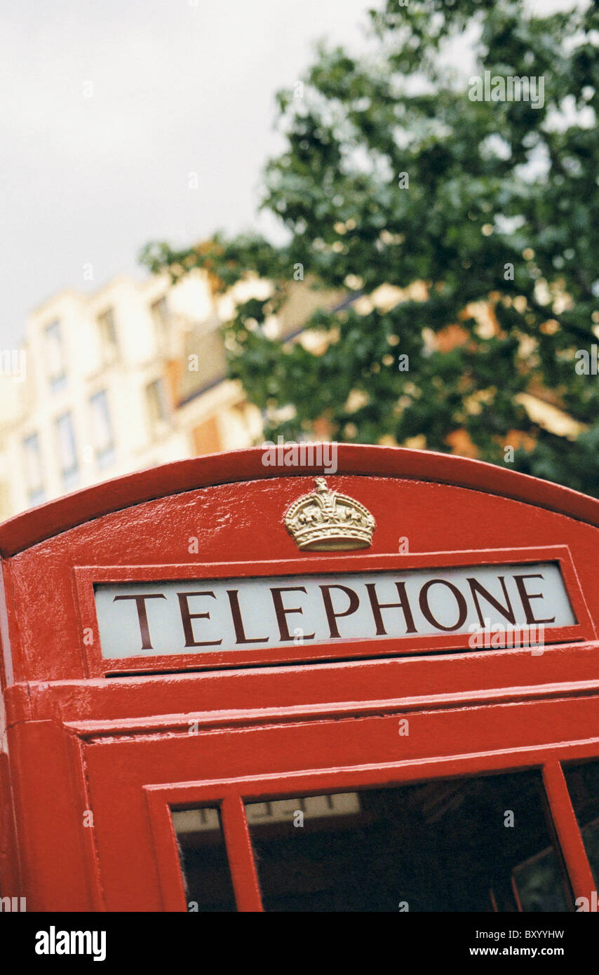 Telephone booth in London England Stock Photo Alamy