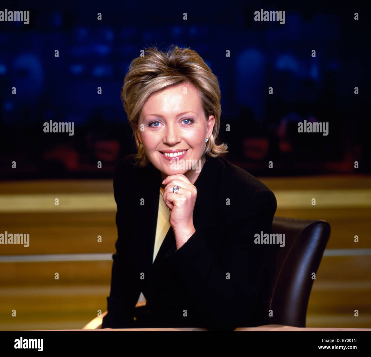 Portrait of television presenter Kirsty Young Stock Photo