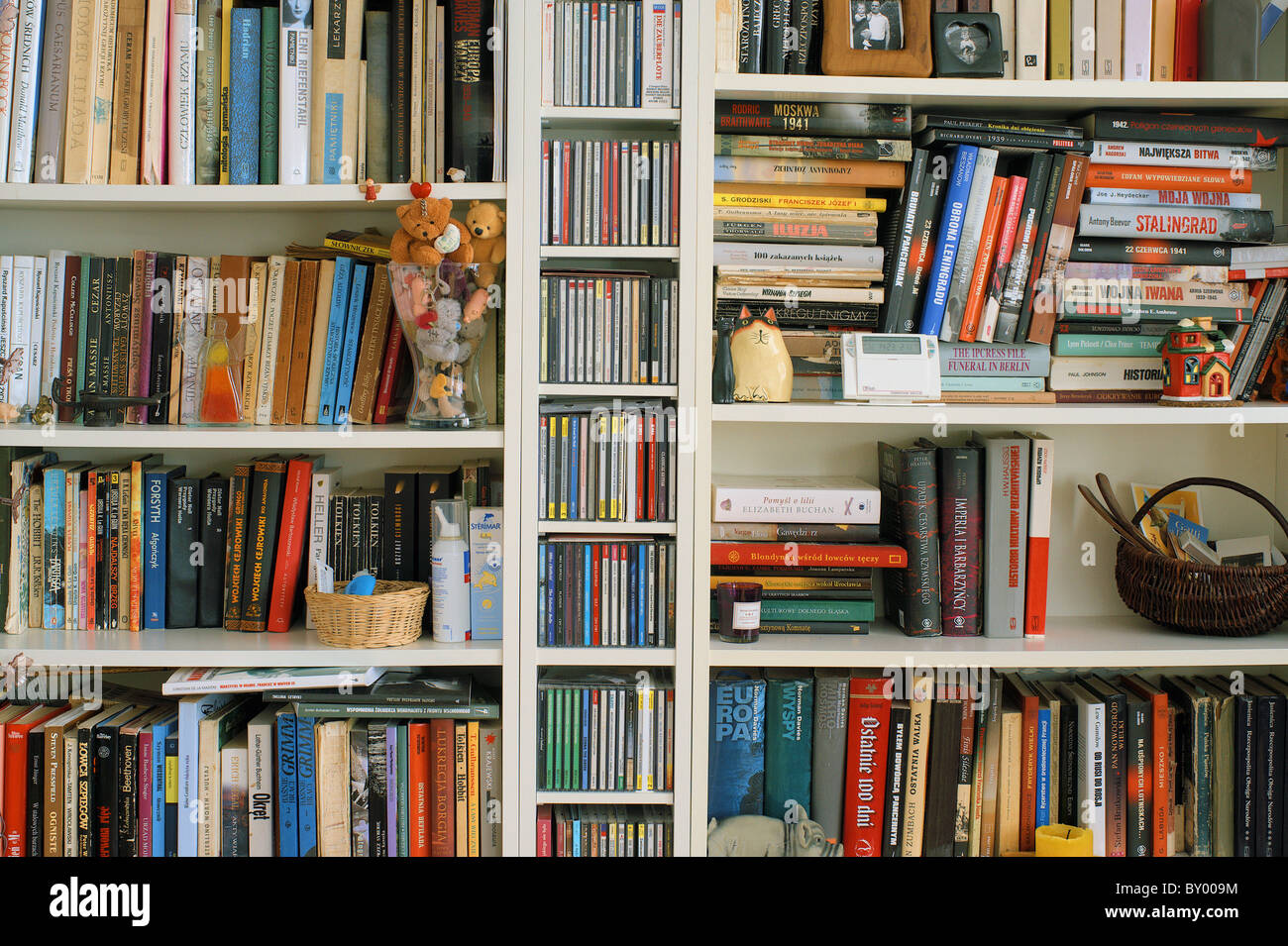 Bookshelf Full Of Books And Cd Records Stock Photo 33806352 Alamy