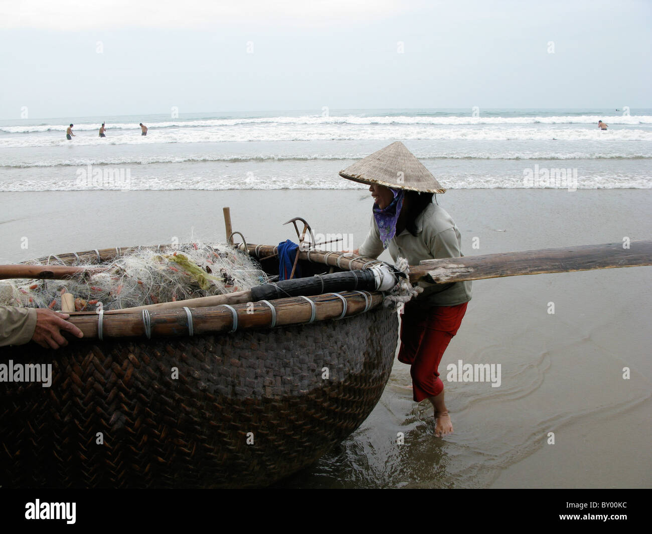 Fishing in Vietnam Stock Photo