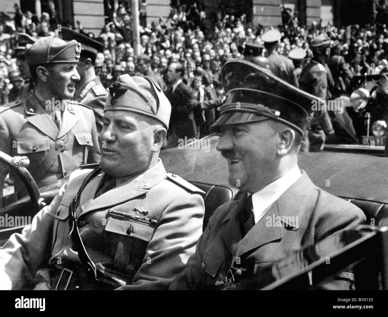 BENITO MUSSOLINI and Adolf Hitler in Munich in June 1940 Stock Photo