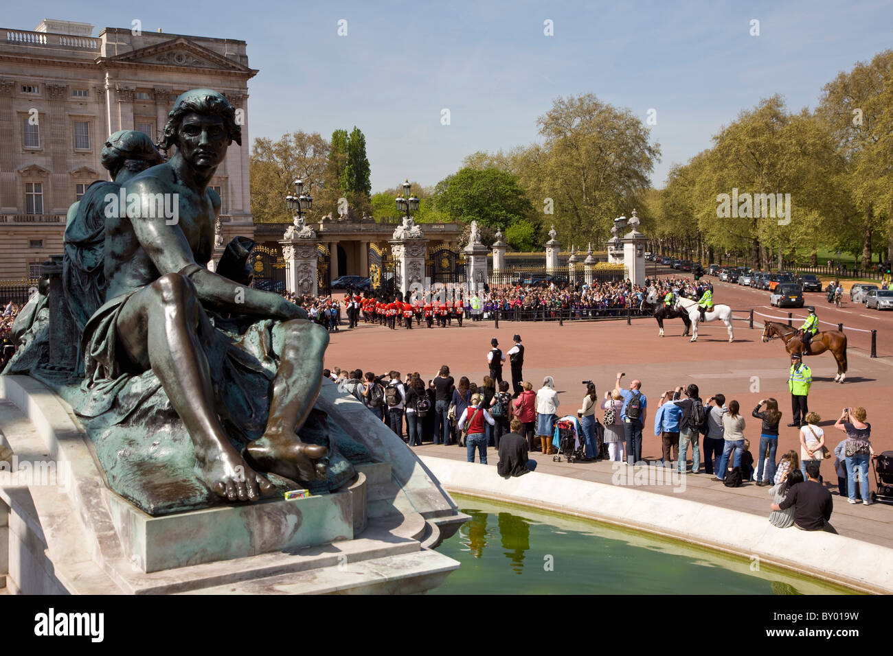 Changing of the Guards at Buckingham Palace Stock Photo