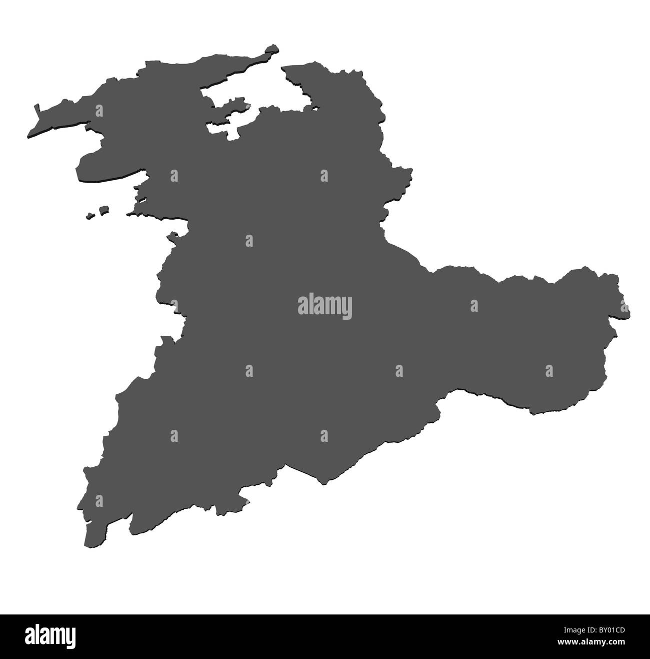 Isolated map of  Bern -  Switzerland Stock Photo