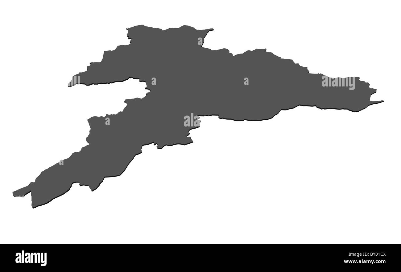 Isolated map of  - Switzerland Stock Photo