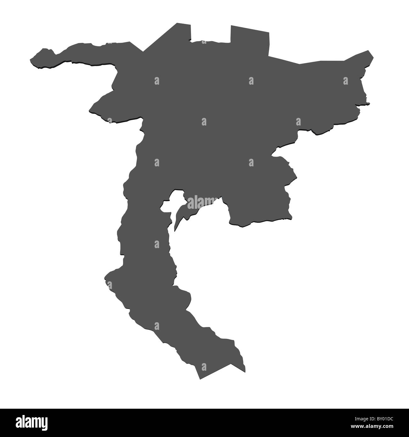 Isolated map of  Nidwalden - Switzerland Stock Photo