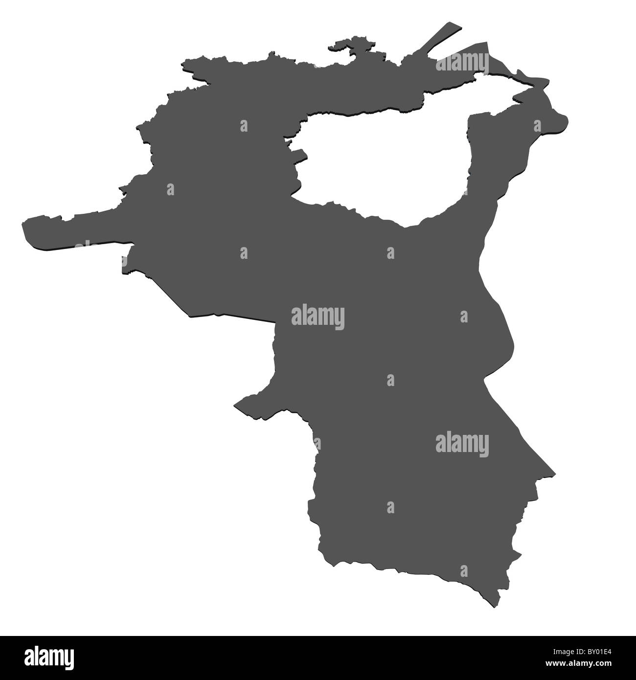 Isolated map of  - Switzerland Stock Photo