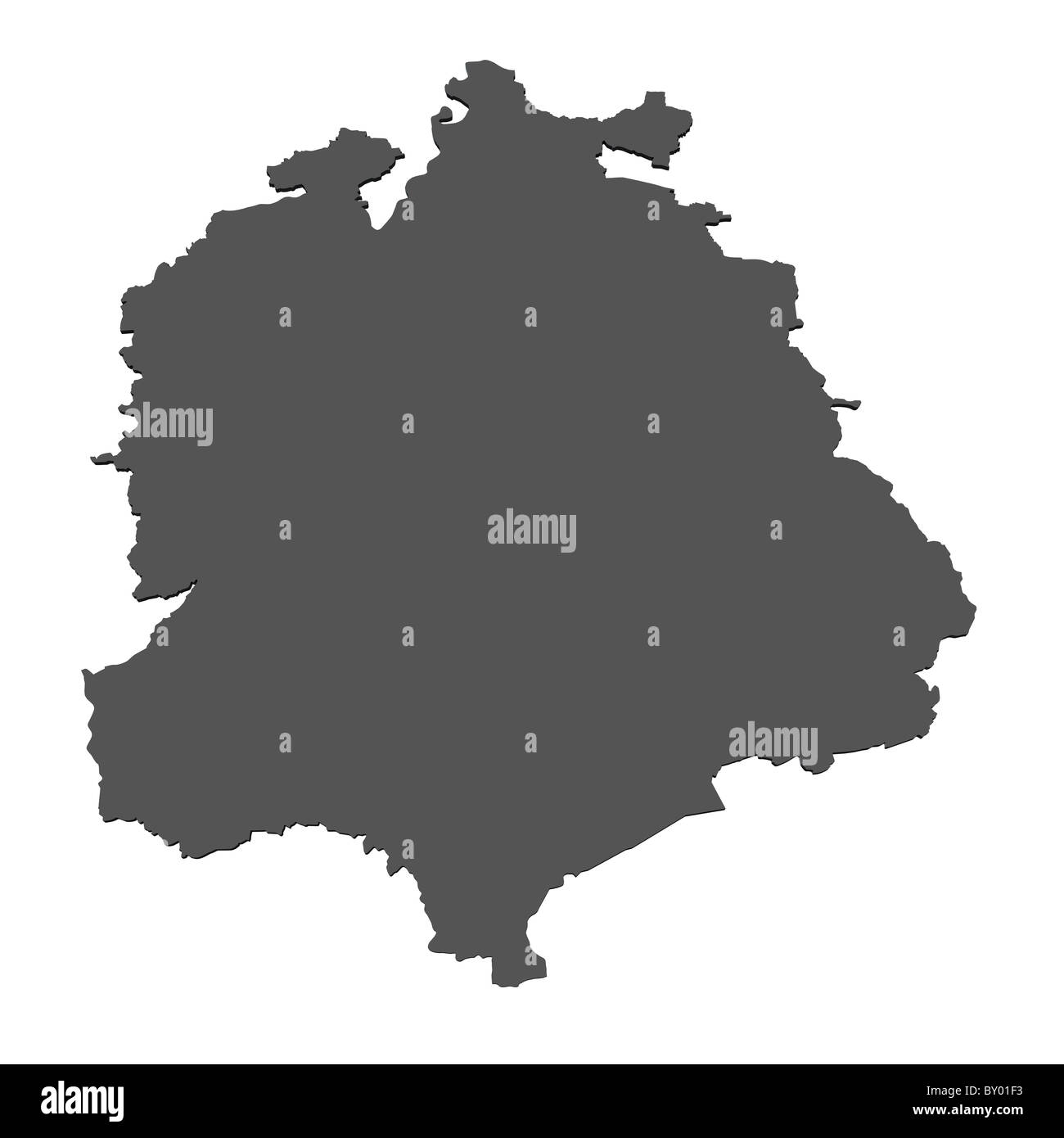 Isolated map of  - Switzerland Stock Photo