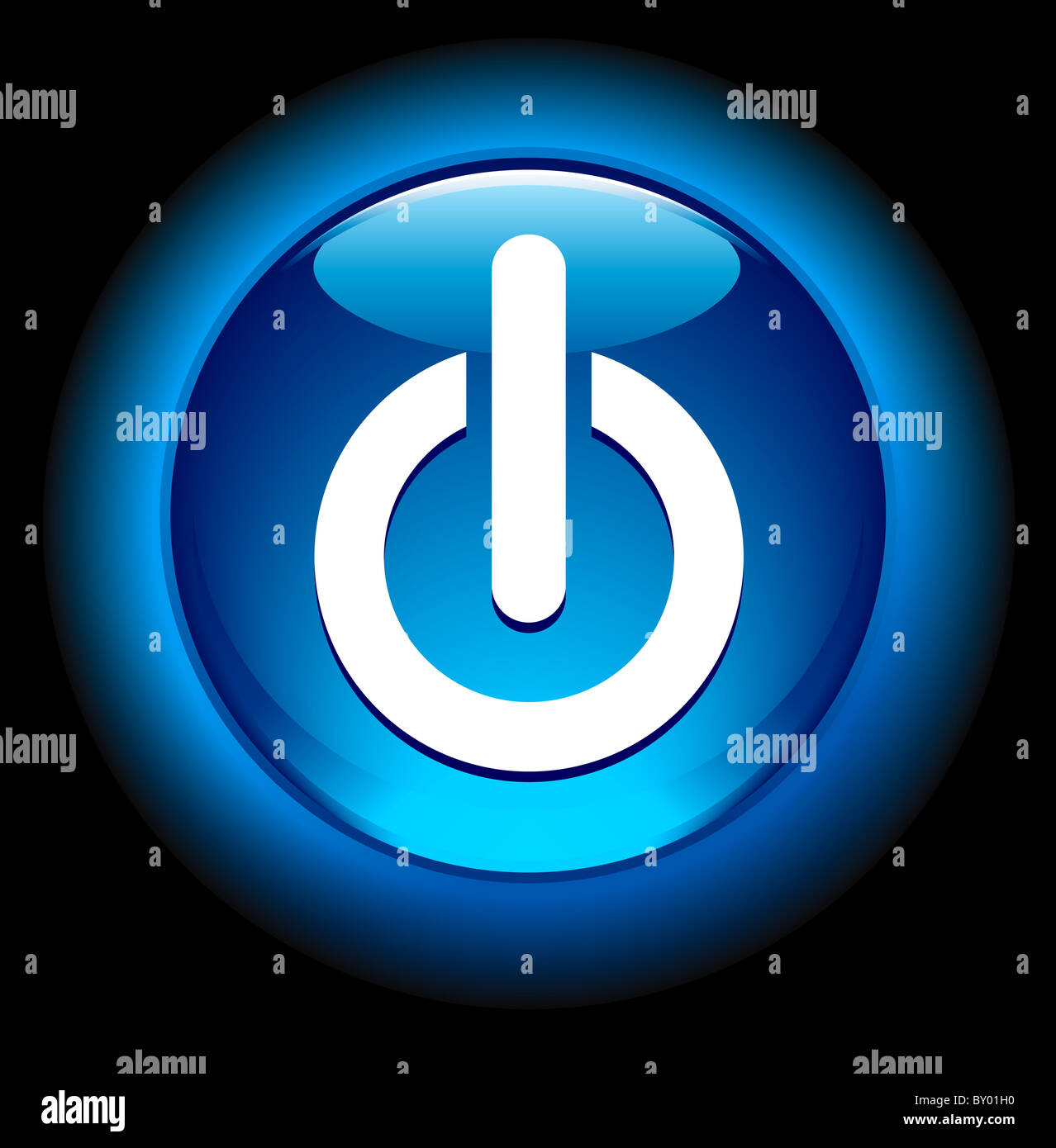 Power On Button Stock Photo