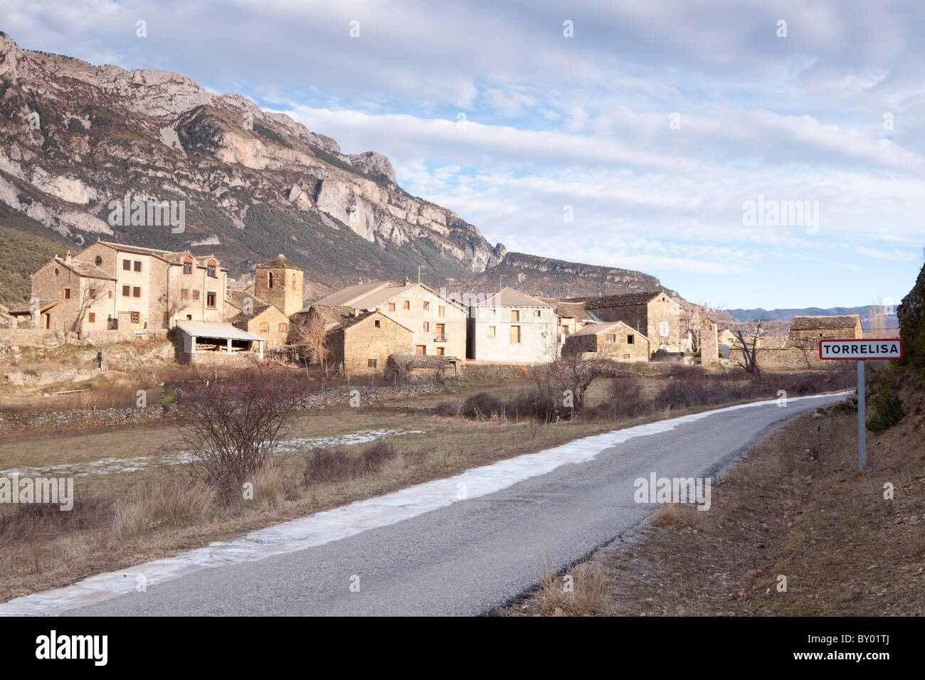 Torrelisa village, Huesca, Spain Stock Photo