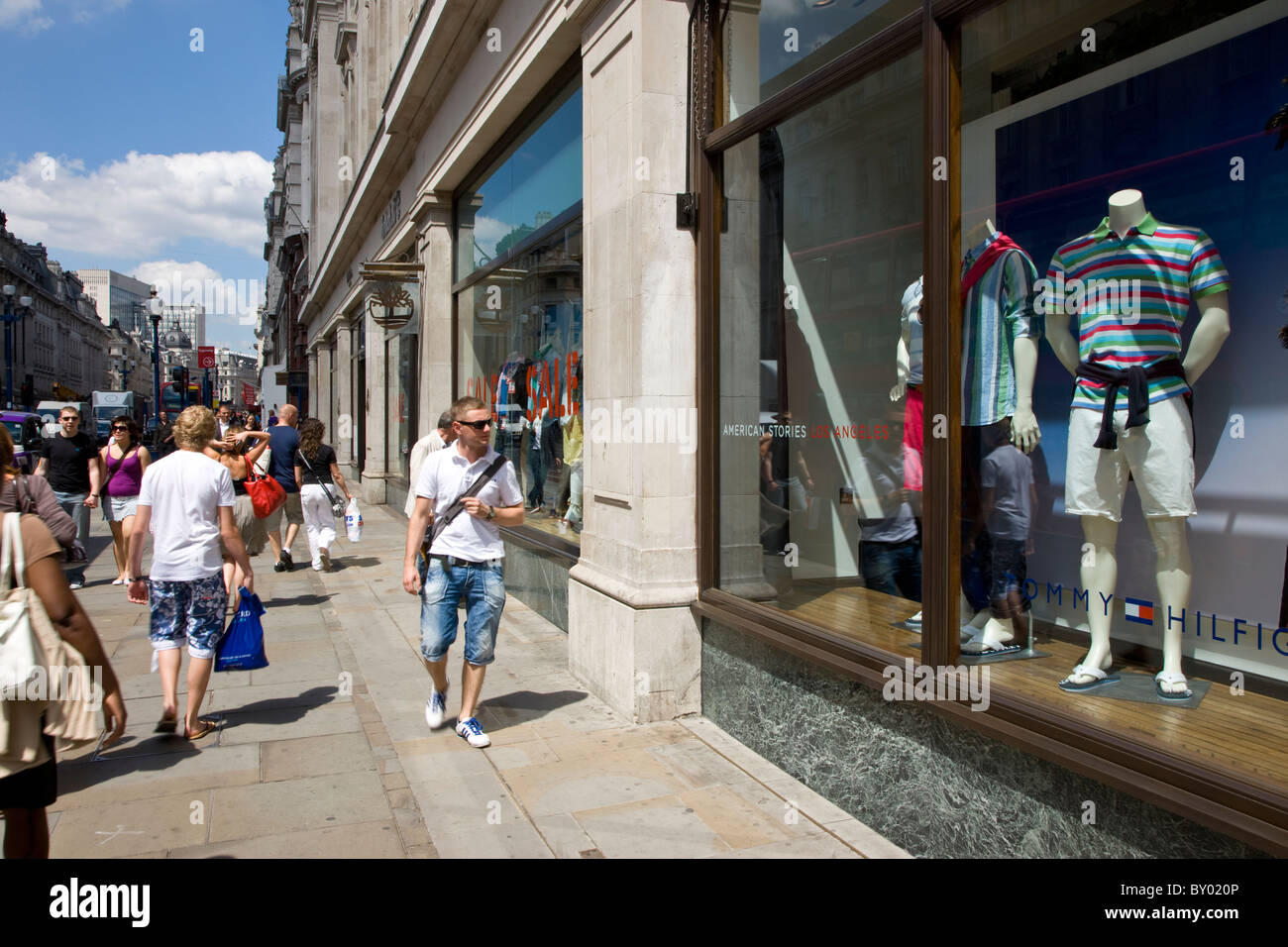 Shopping on Regents Street Stock Photo