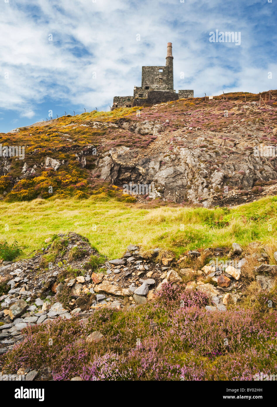 Mountain Mine, a 19th century ruined Cornish engine house in Allihies, Beara, County Cork, Ireland Stock Photo