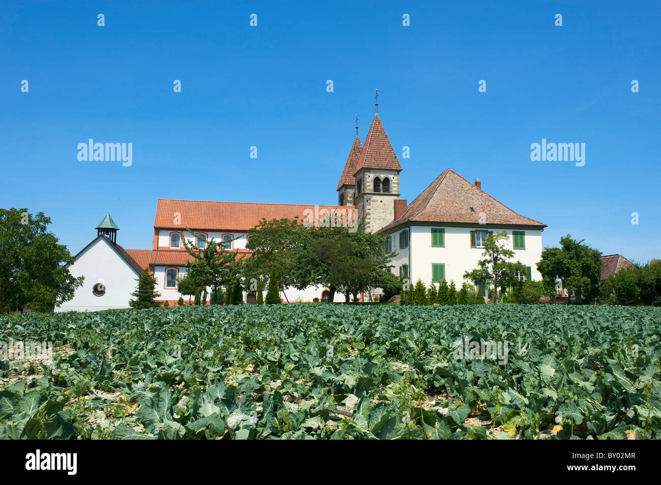Peter and Paul Church on Reichenau Island, Lake Constance, Baden-Wuerttemberg, Germany Stock Photo