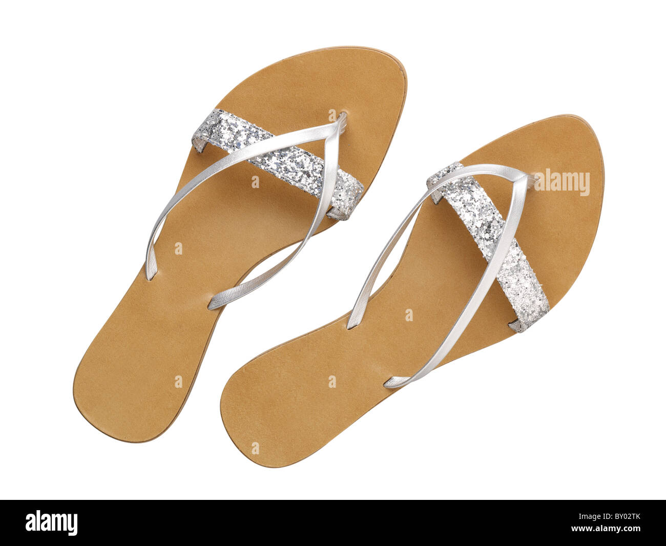 a pair of flip flops / thong on white background Stock Photo - Alamy