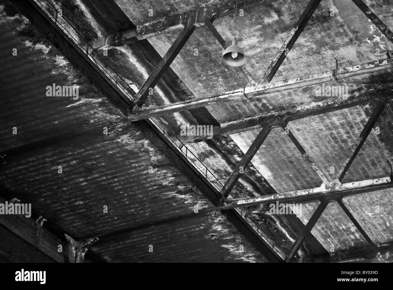 industrial archeology factory subscribed for aluminum production Stock Photo