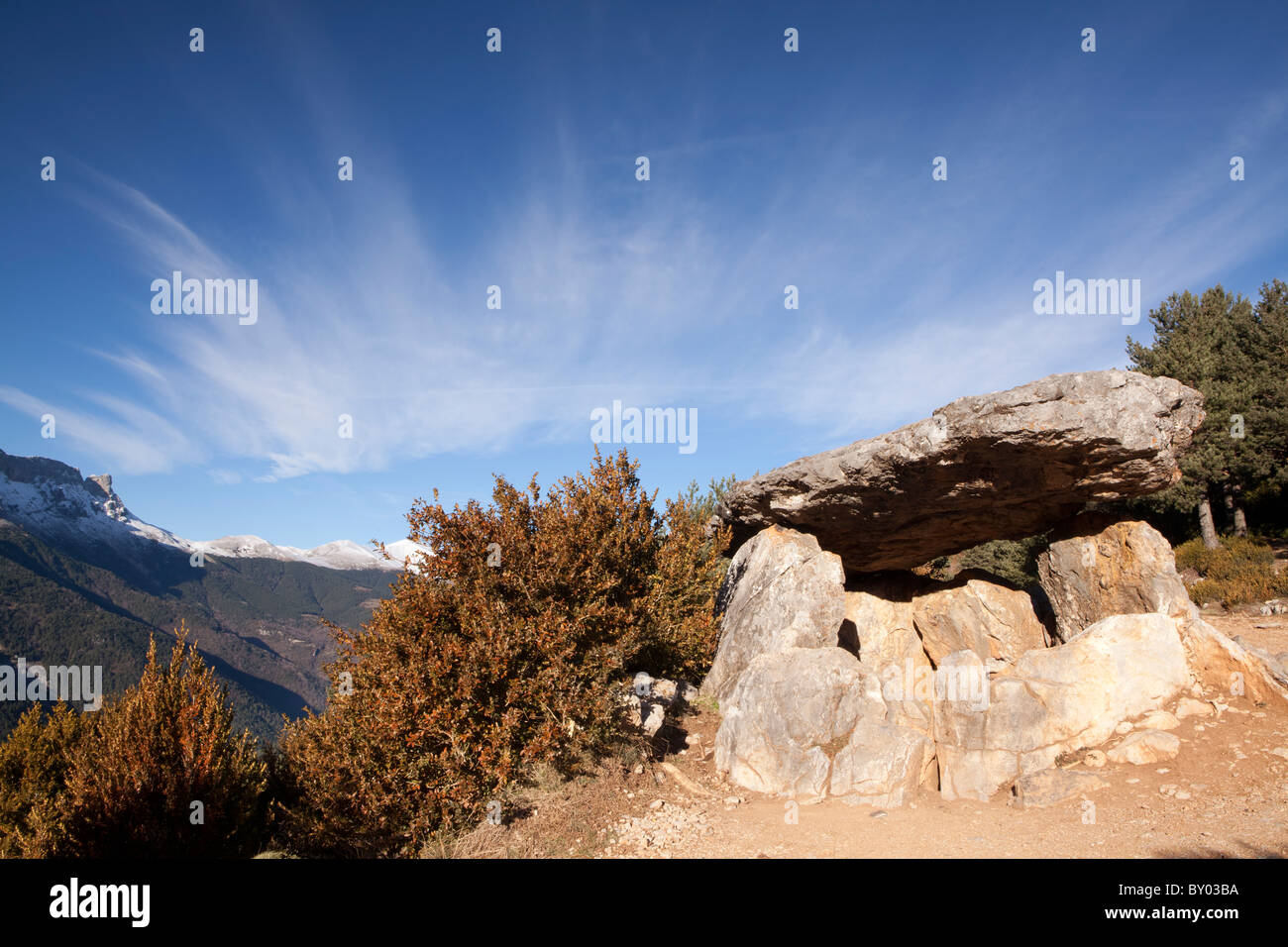 Dolmen of Tella, National Park of Ordesa and Monte Perdido, Huesca, Spain Stock Photo
