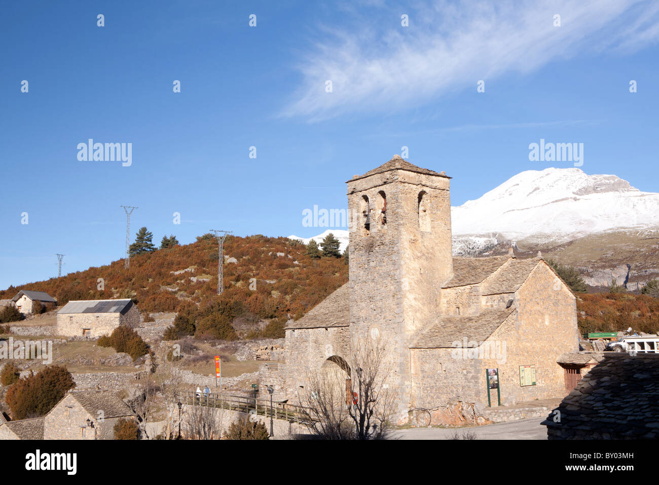 Tella village, National Park of Ordesa and Monte Perdido, Huesca, Spain Stock Photo