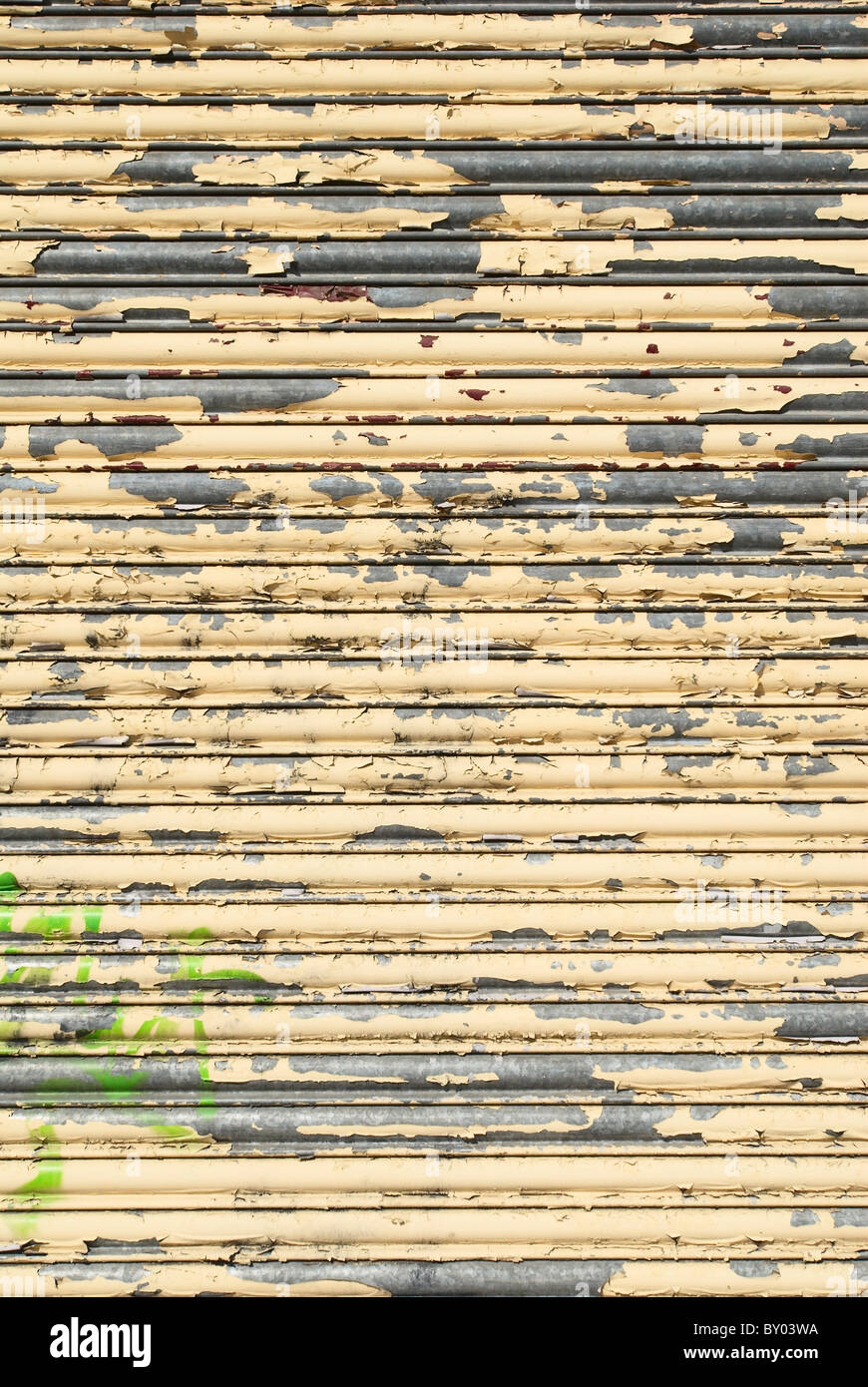 Paint peeling off metal shutter Stock Photo Alamy