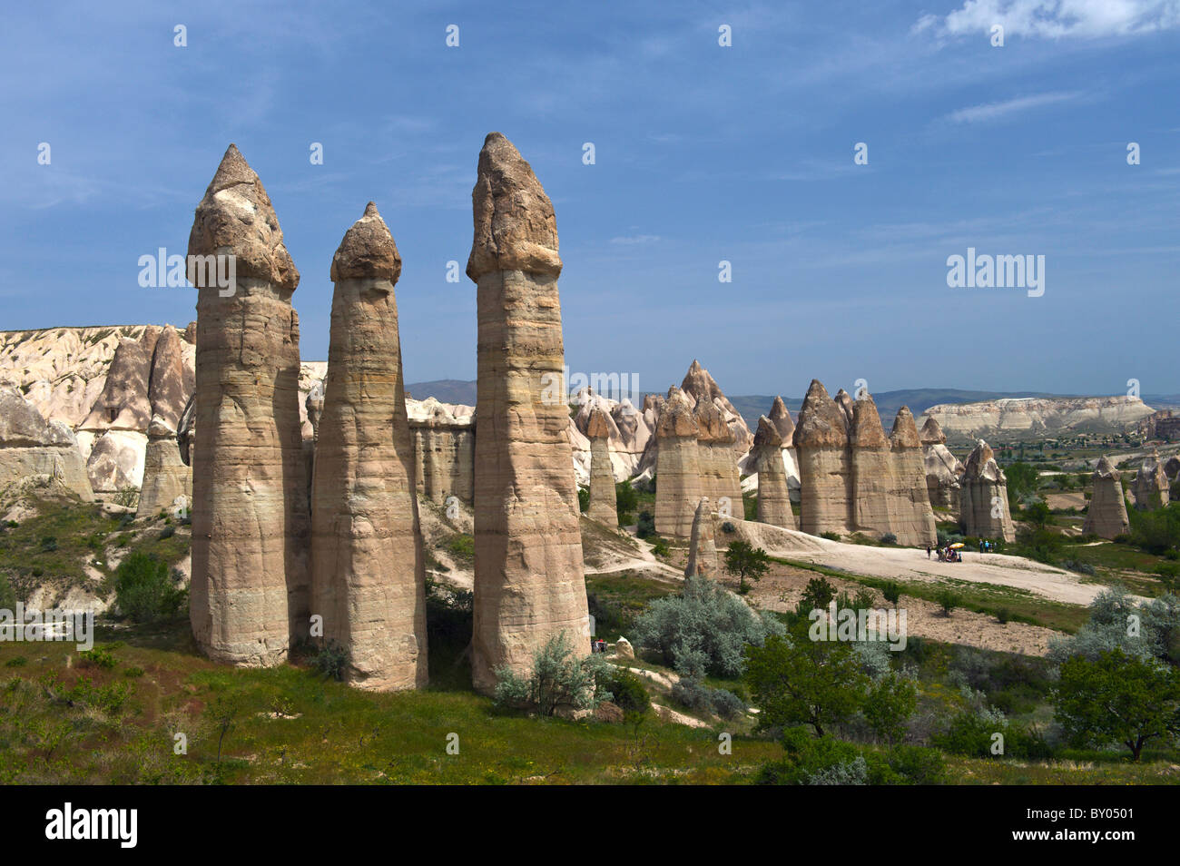 Fairy chimneys in Lovers Valley Cappadocia Turkey Stock Photo