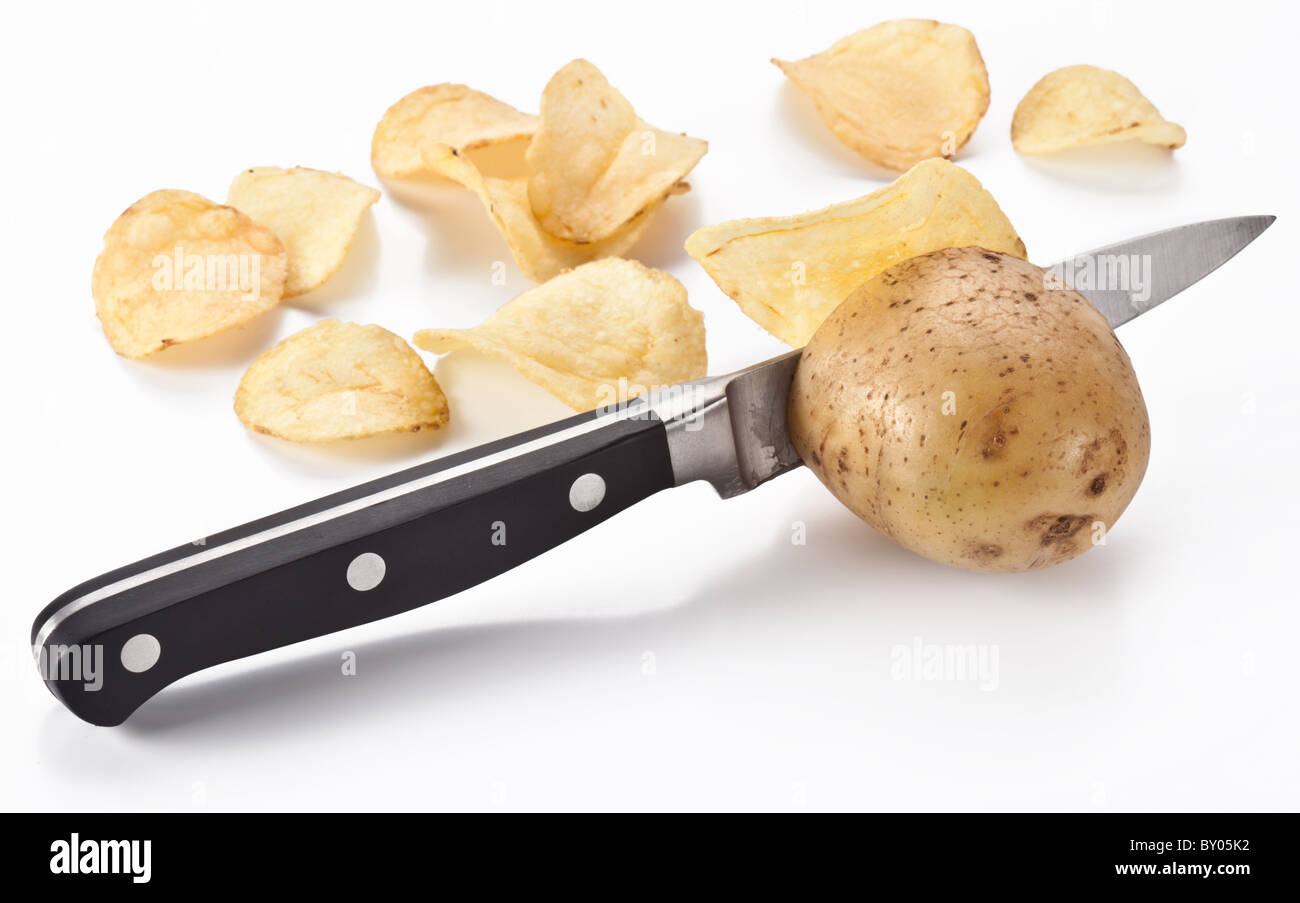 https://c8.alamy.com/comp/BY05K2/conceptual-image-the-knife-cuts-fresh-potatoes-and-potato-chips-are-BY05K2.jpg