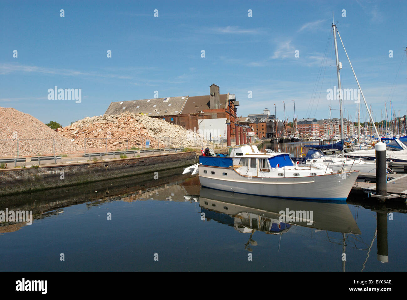 Demolition for New Marina Development Ipswich UK Stock Photo Alamy