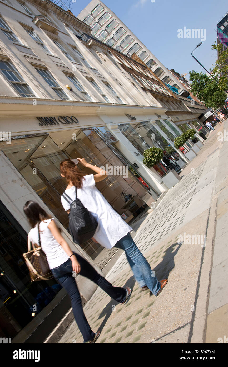 Jimmy Choo shop on Sloane Street in Knightsbridge Stock Photo