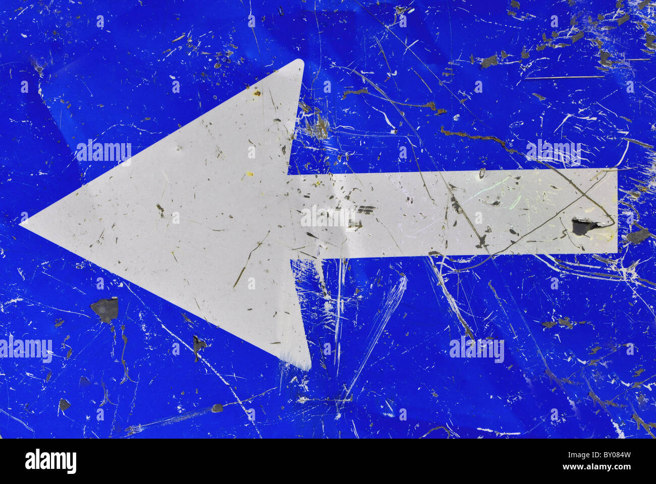 road signs white arrow on a blue background Stock Photo Alamy