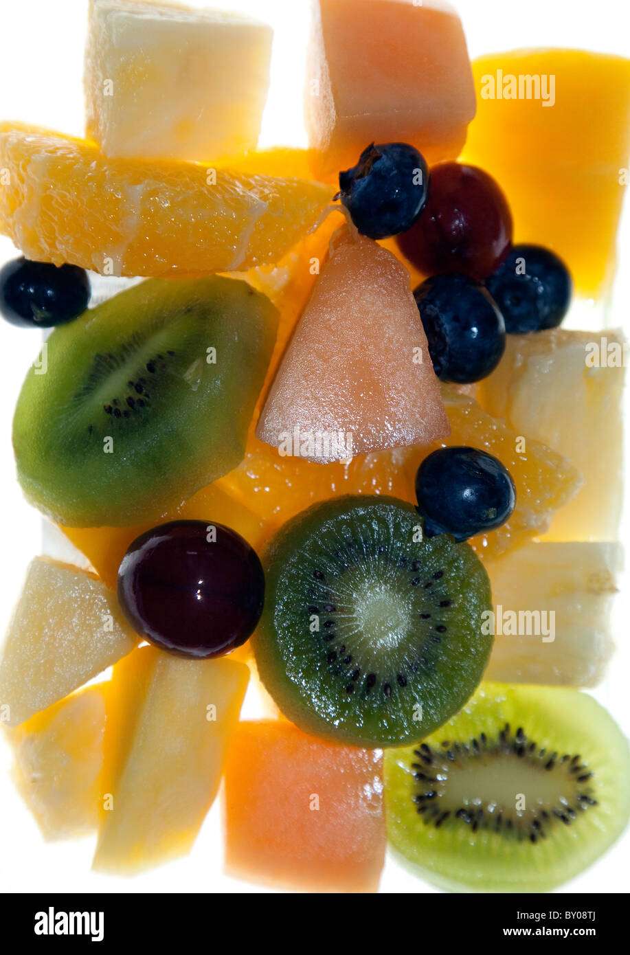 Fresh tropical fruit salad, London Stock Photo Alamy