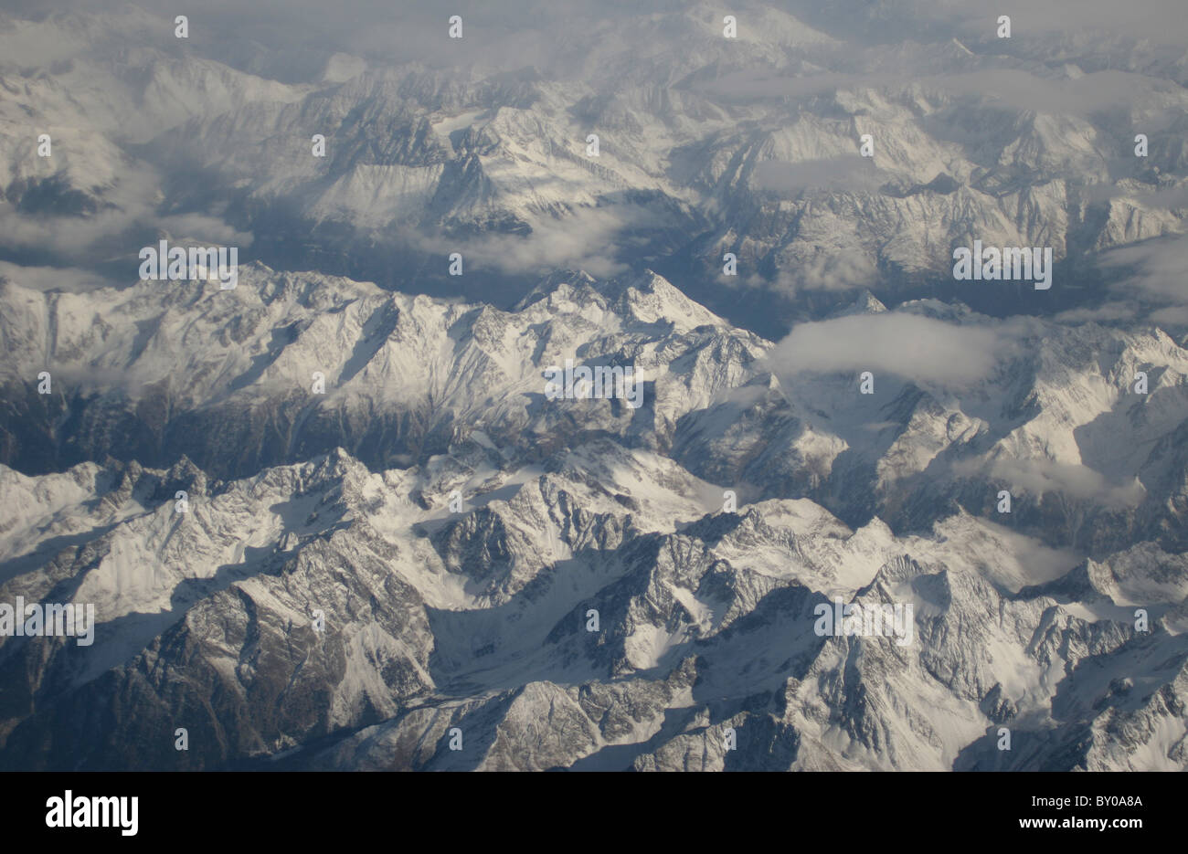 Alps mountains aerial Italy Stock Photo - Alamy
