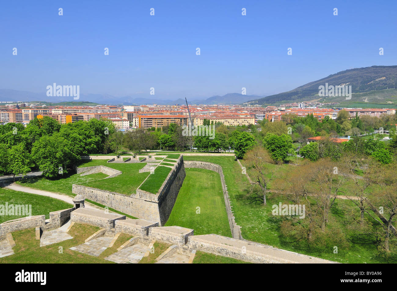 Pamplona (Navarra,Spain) View of fortress of 16 century Stock Photo