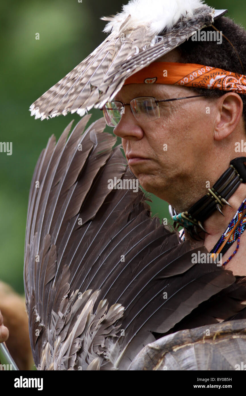 Native American Dancer Pow Wow Fort Ancient Ohio Stock Photo