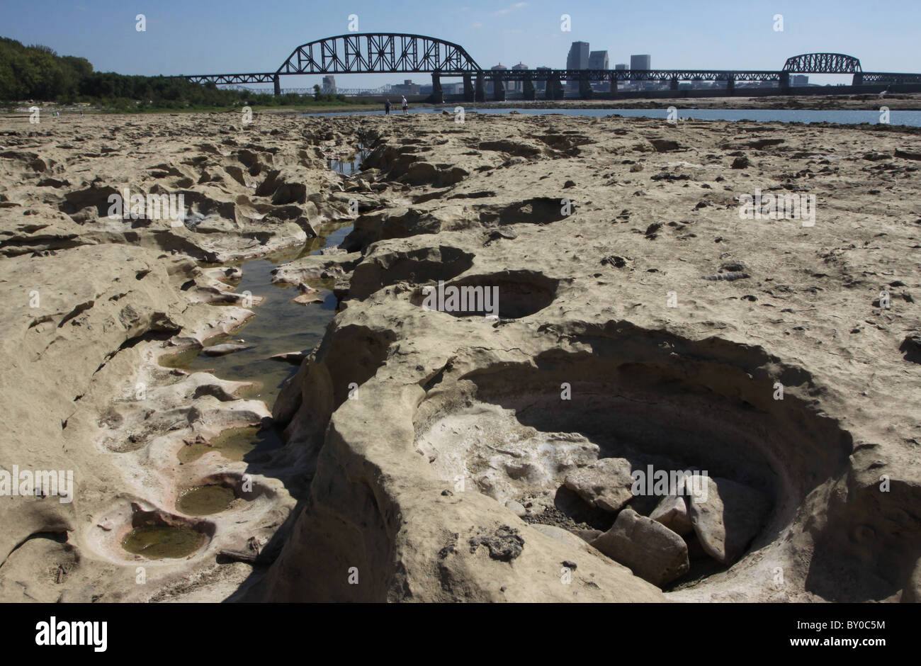 Falls of the Ohio river state park Jeffersonville indiana Devonian