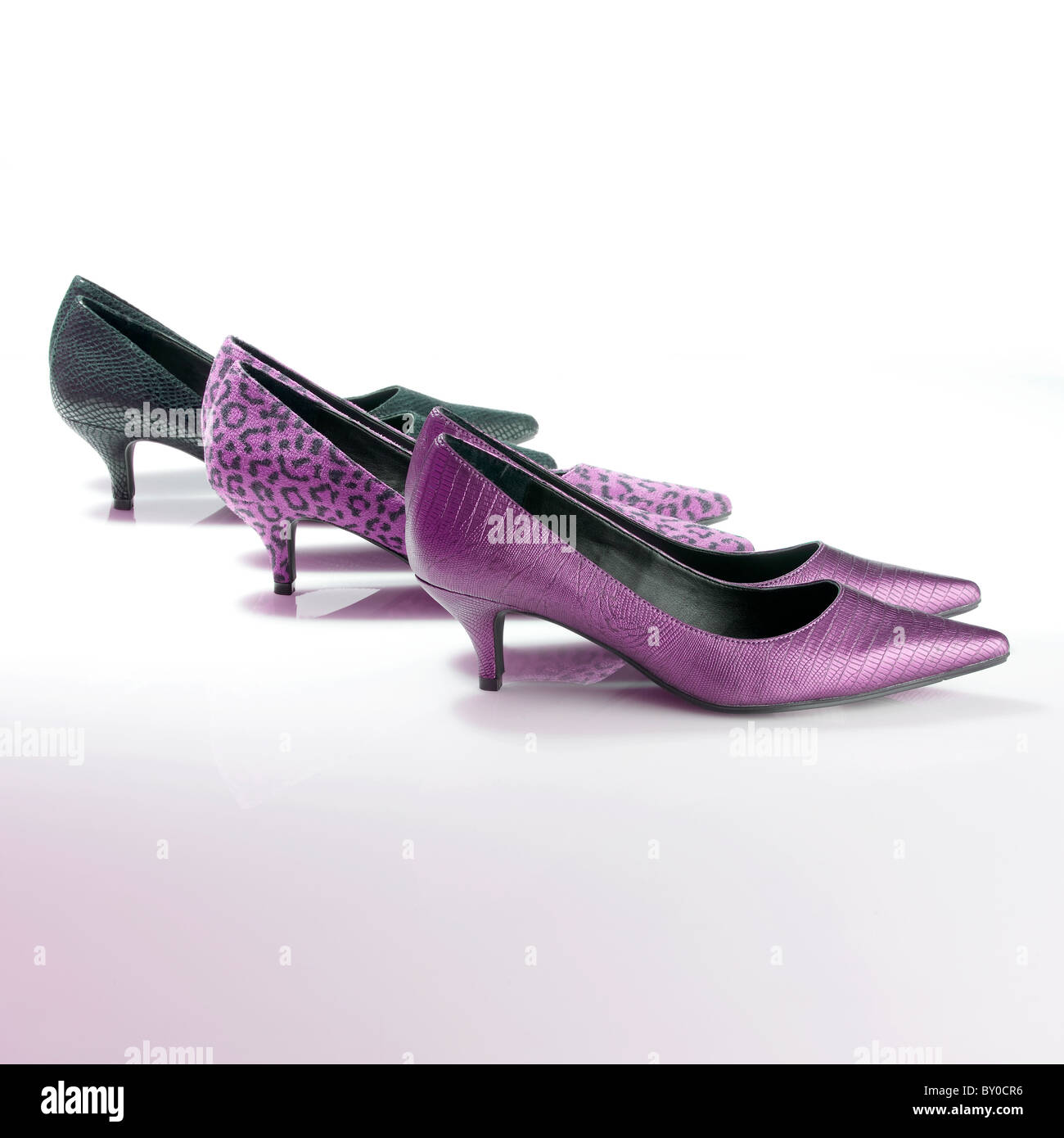 ladies womens fashion high heel shoes Stock Photo