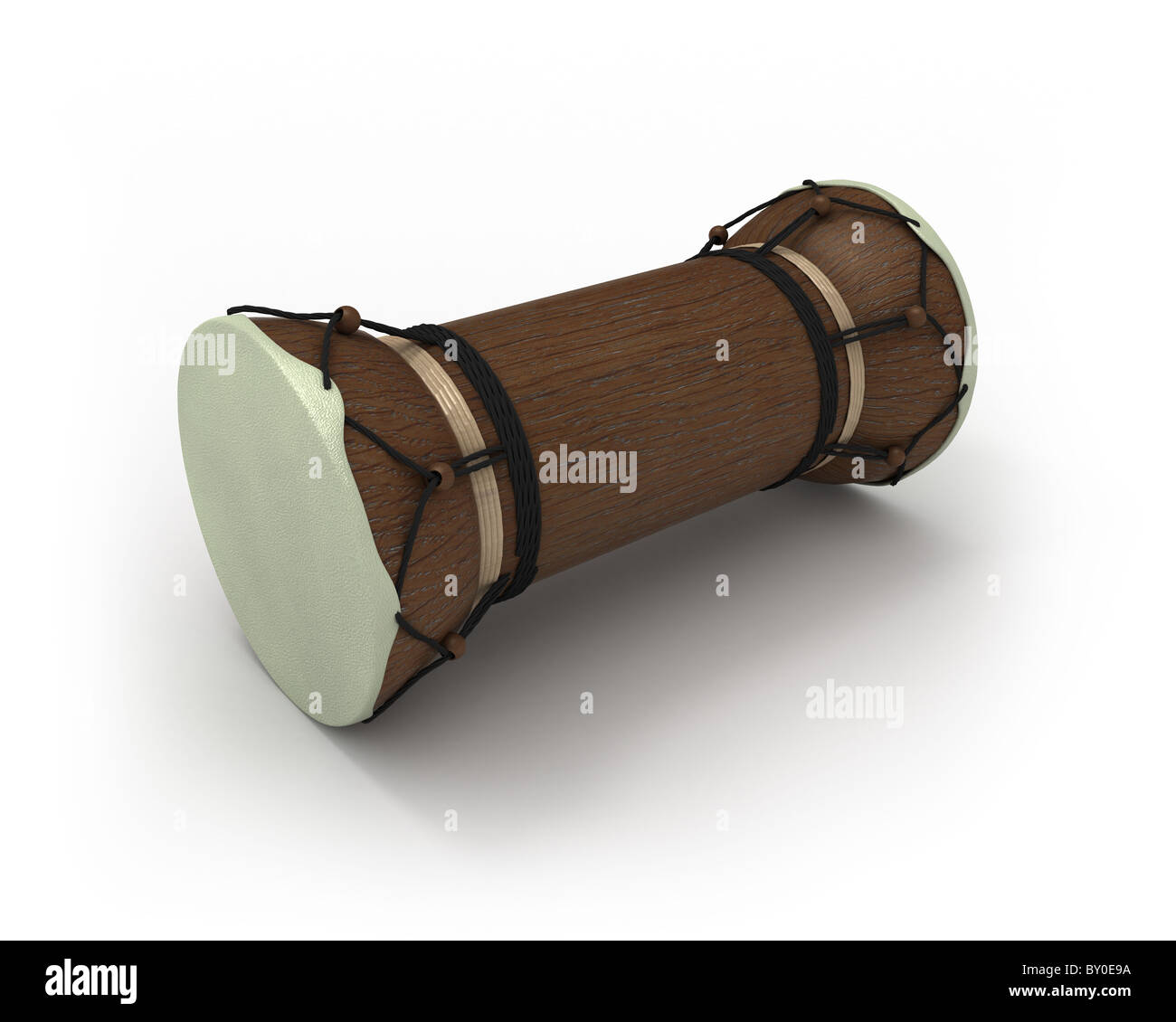 African talking drum in perspective isolated on white Stock Photo Alamy