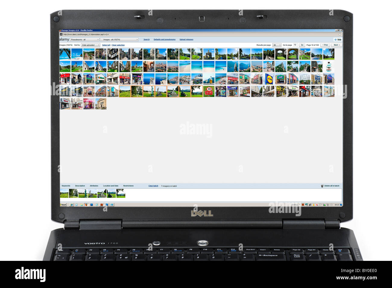 Using Manage Images v2.4 on the Alamy online stock photo library contributor website, UK Stock Photo