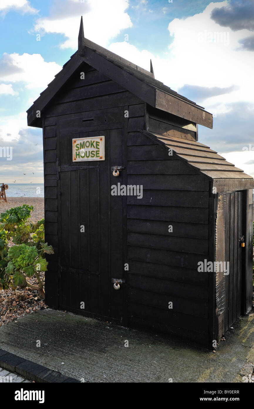 Smoke House on Brighton sea front by Fishing Museum Stock Photo