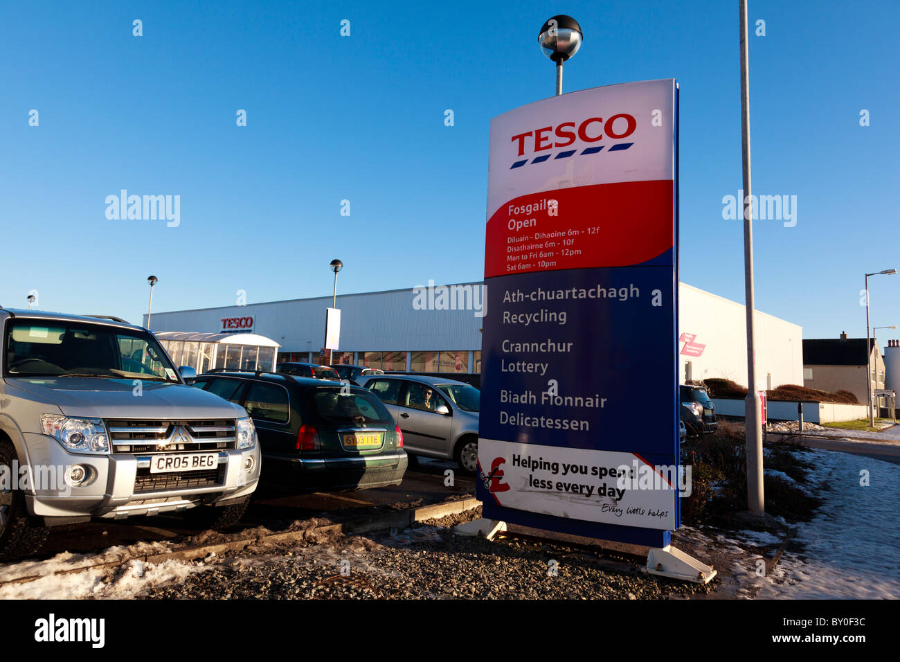 Tesco supermarket in Stornoway, Isle of Lewis Stock Photo Alamy