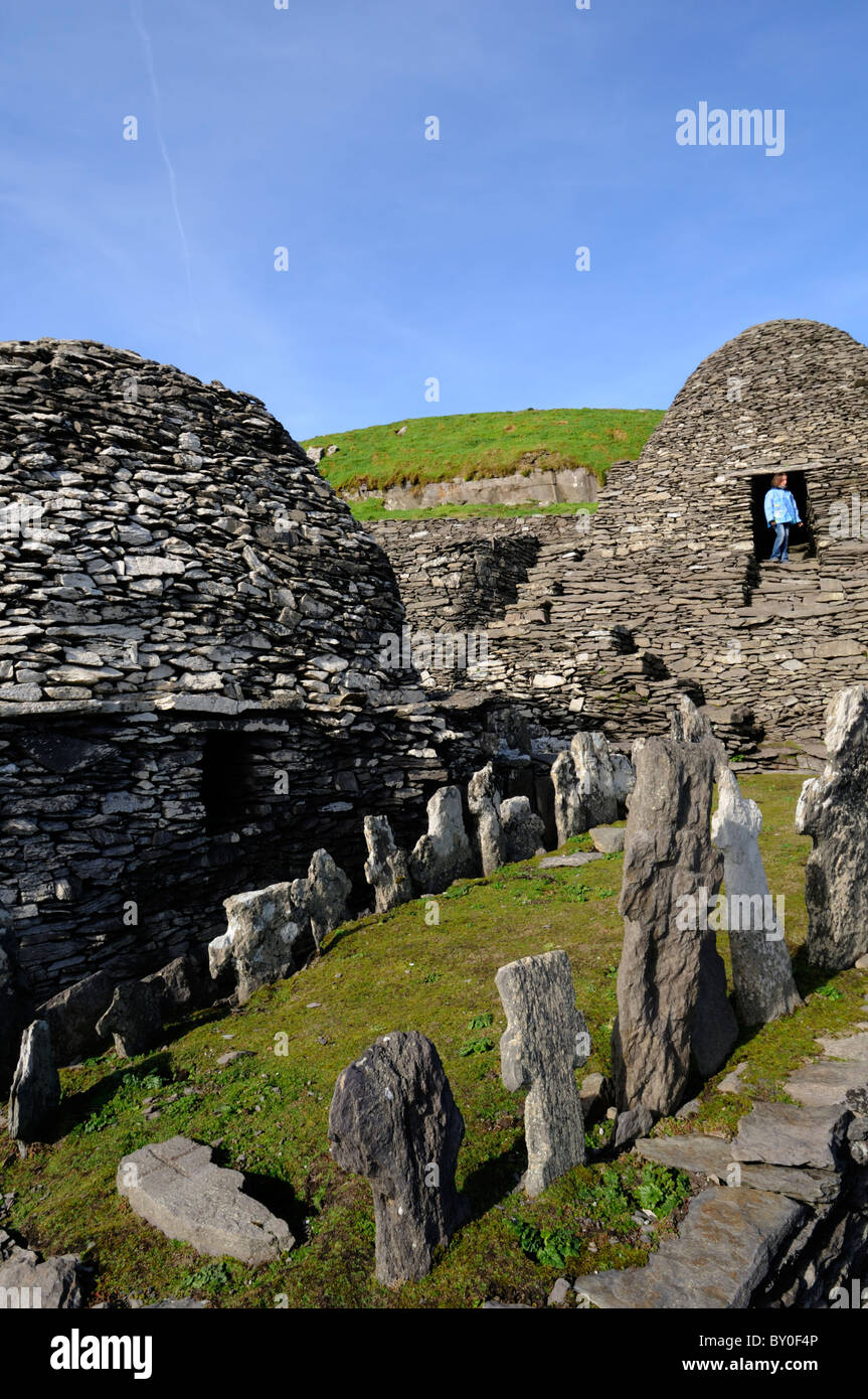 Skellig Michael Ancient Celtic monastic island settlement island County
