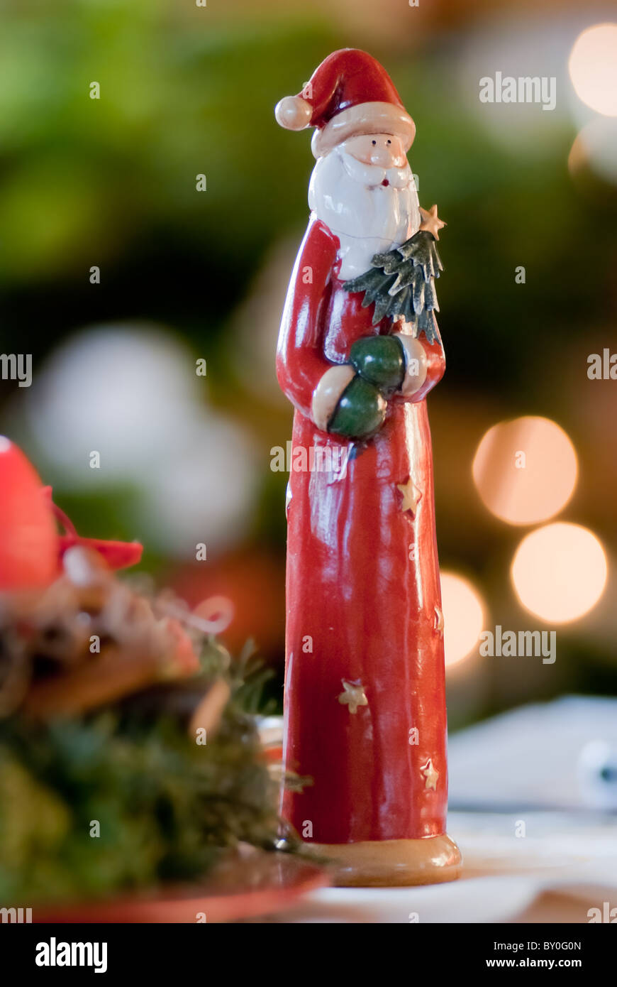 Closeup of Santa Claus figure Stock Photo