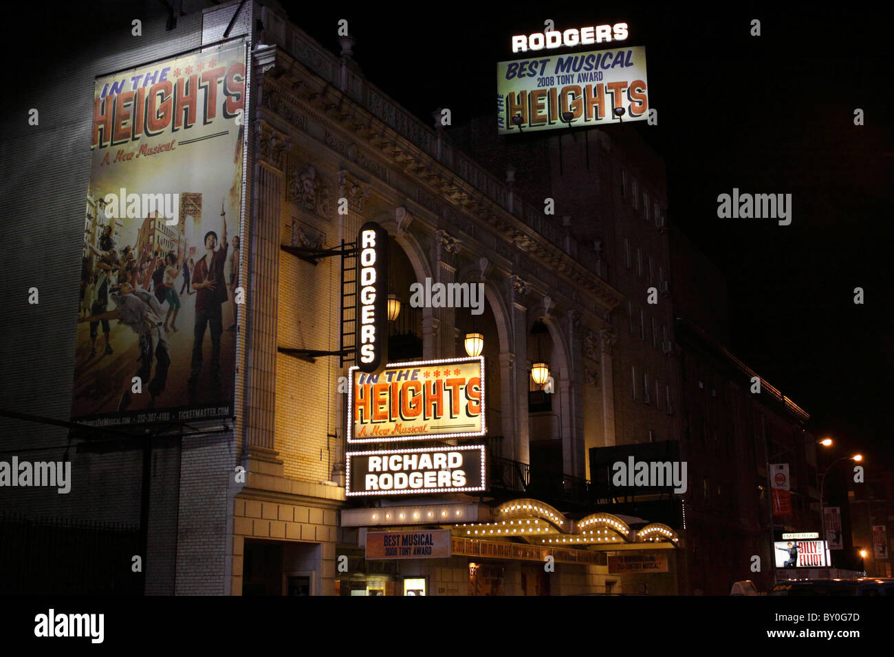 Theater just off Broadway in Times Square, Manhattan, New York City Stock Photo
