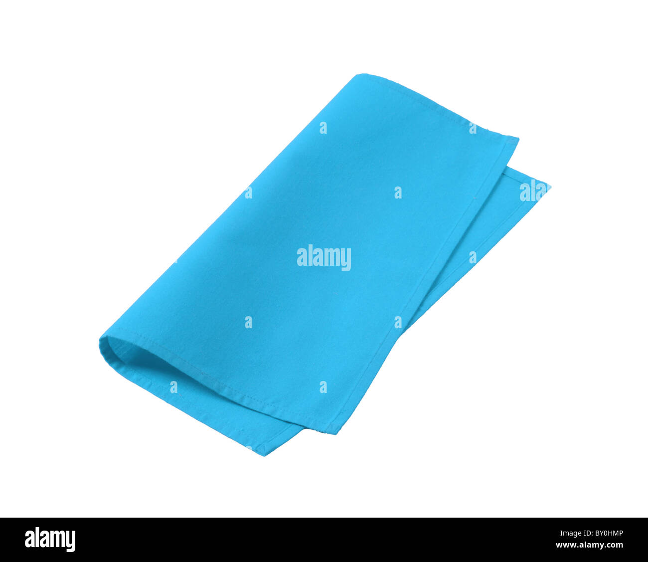 Small blue linen napkin Stock Photo