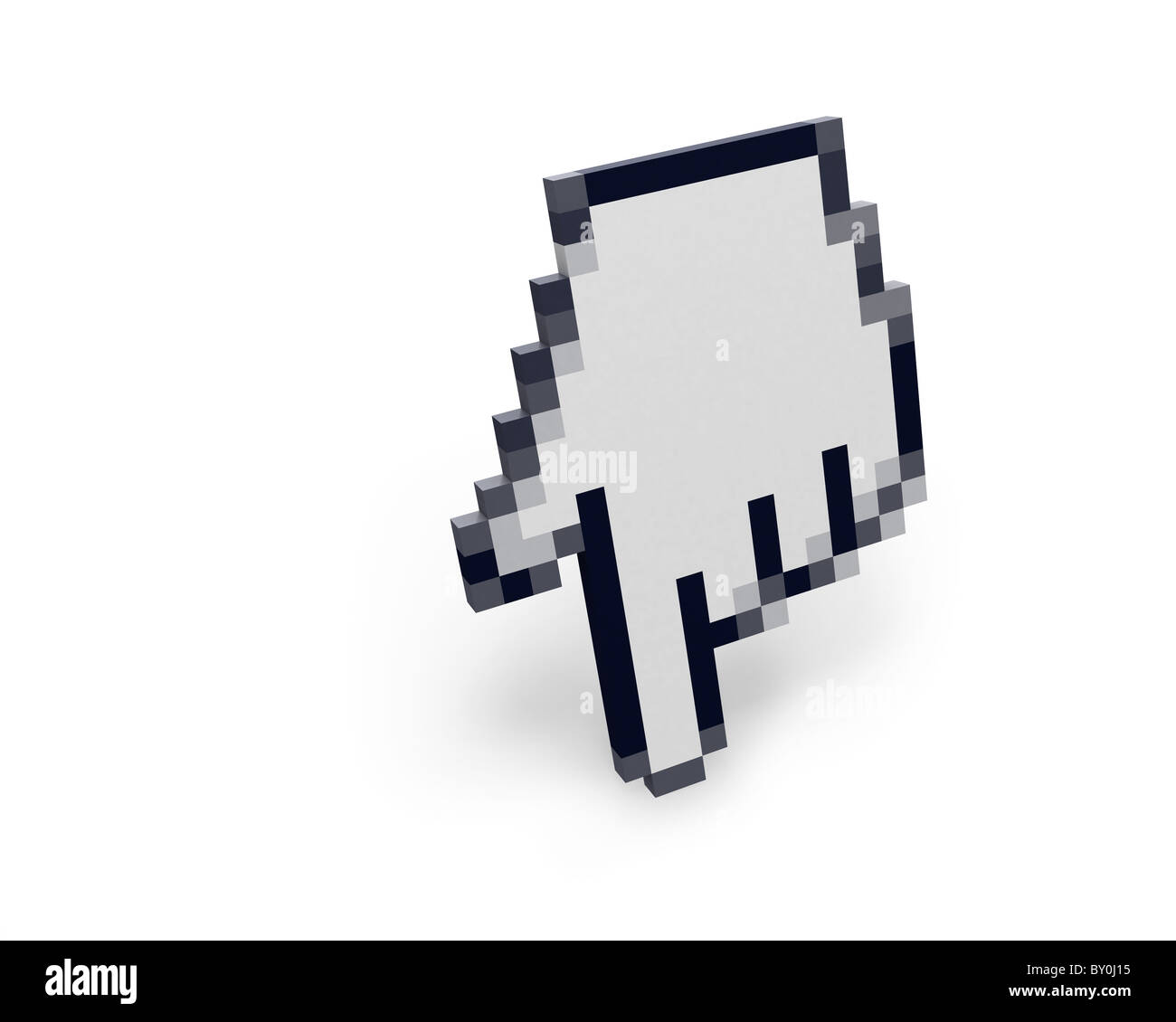 Hand cursor standing left view isolated on white background Stock Photo ...