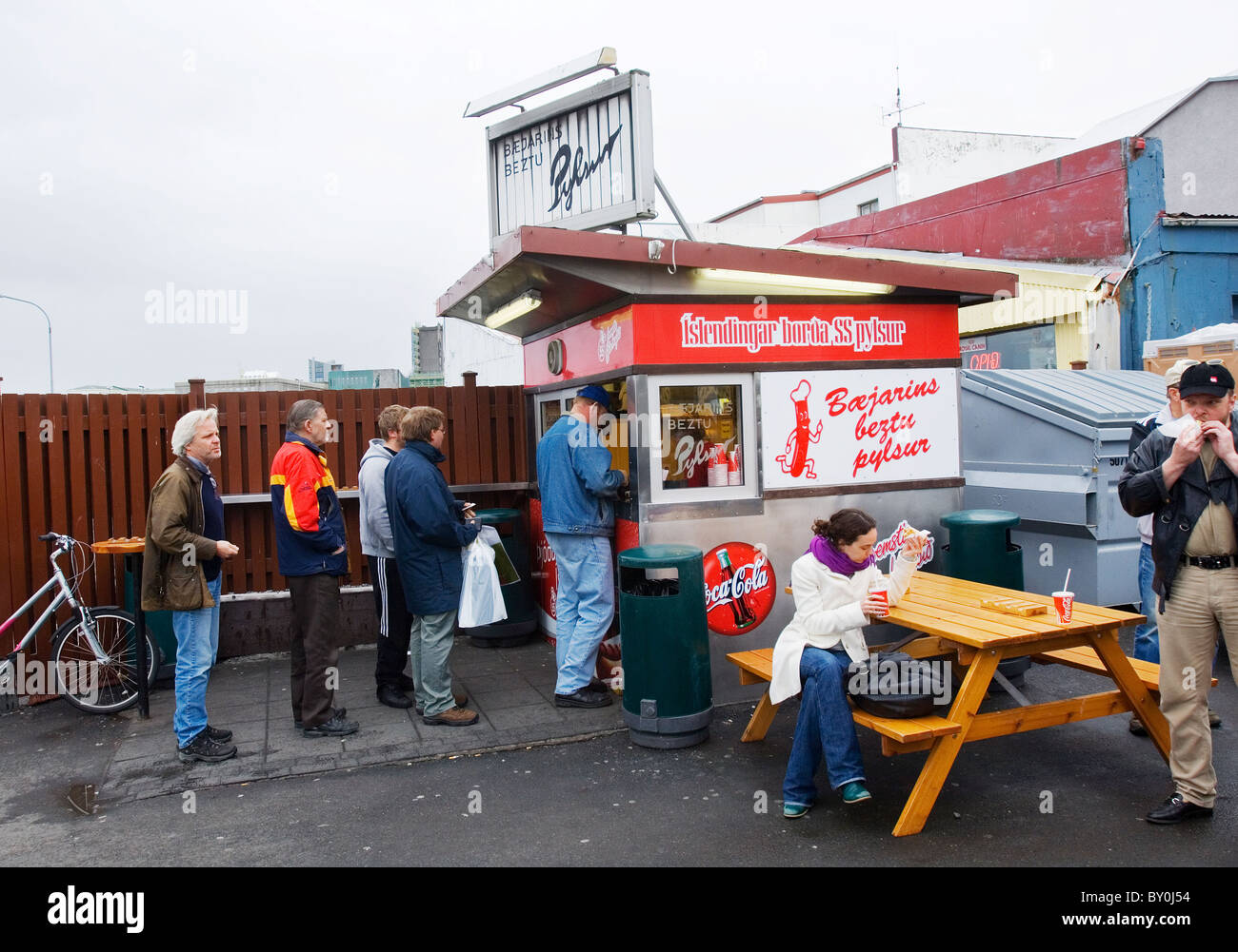 Icelandic hot dog stand in Reykjavik Bæjarins Bestu Stock Photo Alamy