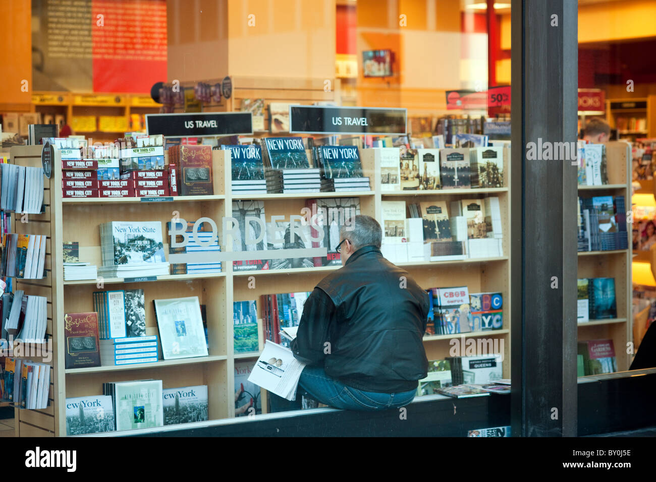 Borders bookstore in Penn Plaza in New York is seen on Monday, January