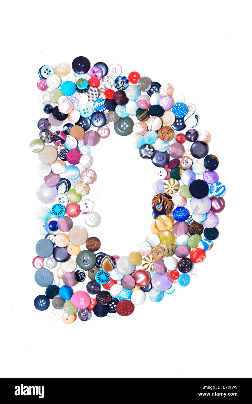 Image Lettr D Button D letter of buttons Stock Photo - Alamy