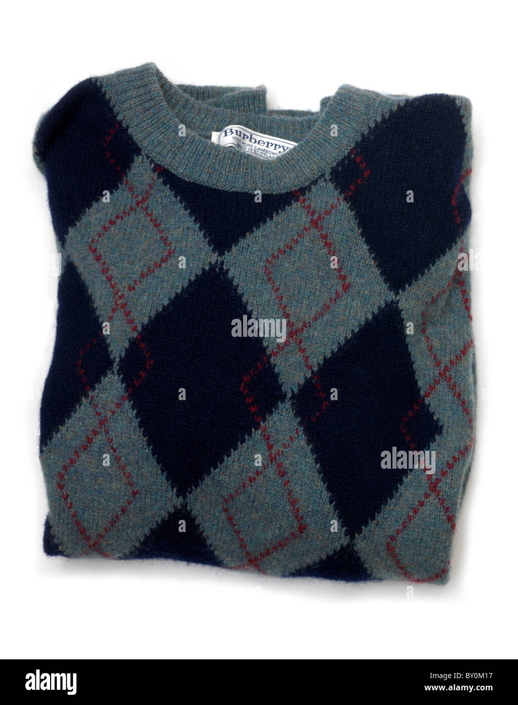 Grey And Navy Blue Plaid Jumper Stock Photo - Alamy