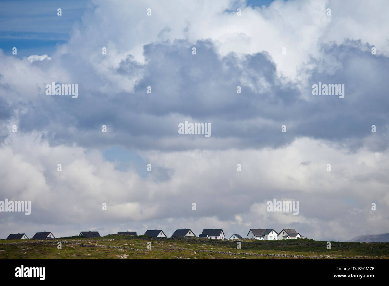 New housing in Connemara, County Galway Stock Photo