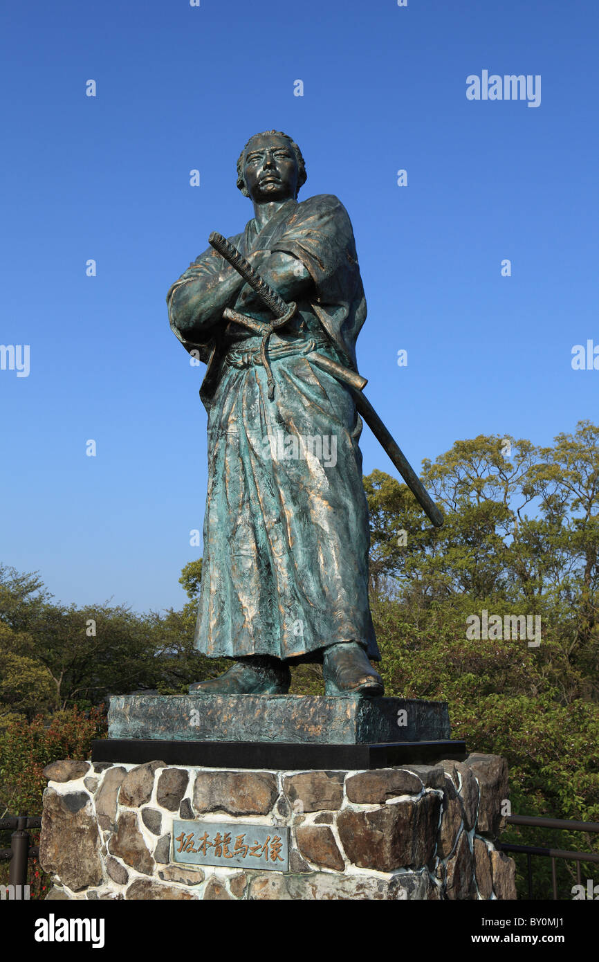 Nagasaki, Japan - Sakamoto Ryoma Statue at Wakamiya Inari