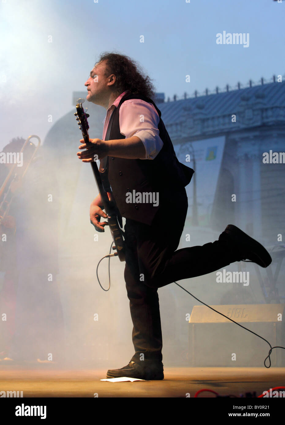 Rock guitarist playing Stock Photo